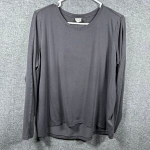 Athleta Womens Medium Black Long Sleeve Tunic Top Athletic